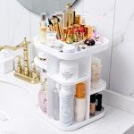 360 Rotating Makeup Organizer (White) alternate 1
