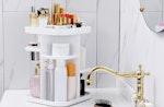 360 Rotating Makeup Organizer (White) alternate 4