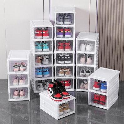 3-Tier Stackable Shoe Storage Box Organizer cover
