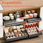 3 Pack Pull Out Cabinet Organizer (Grey) alternate 2