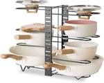 Adjustable 8-Tier Pan Rack Pot Organizer thumbnail