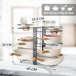 Adjustable 8-Tier Pan Rack Pot Organizer alternate 2