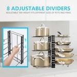 Adjustable 8-Tier Pan Rack Pot Organizer alternate 5