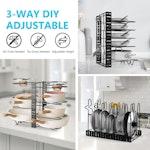 Adjustable 8-Tier Pan Rack Pot Organizer alternate 7