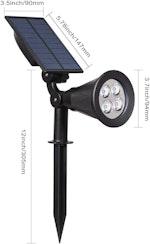 Outdoor Solar 4 LED Garden Spotlights Auto On/Off alternate 1
