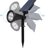 Outdoor Solar 4 LED Garden Spotlights Auto On/Off alternate 2