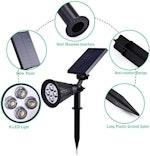 Outdoor Solar 4 LED Garden Spotlights Auto On/Off alternate 3
