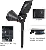 Outdoor Solar 4 LED Garden Spotlights Auto On/Off alternate 4