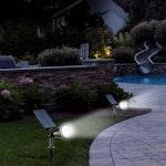 Outdoor Solar 4 LED Garden Spotlights Auto On/Off alternate 7