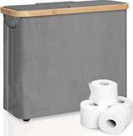 Toilet Paper Storage Basket Holds (Grey) thumbnail