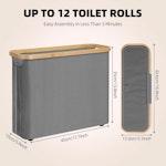 Toilet Paper Storage Basket Holds (Grey) alternate 2