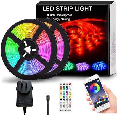 12M LED Strip Lights with Remote Control for Home cover