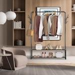 Garment Rack with Shelves & Hooks alternate 3