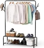 Garment Rack with Shelves & Hooks alternate 6