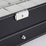 Black Leather 12-Slot Watch & Jewelry Case alternate 2