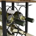 Wine Rack Countertop Wooden & Metal alternate 5