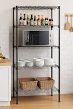 5-Tier Adjustable Metal Storage Shelves Wire Rack alternate 2