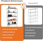 5-Tier Adjustable Metal Storage Shelves Wire Rack alternate 4