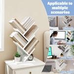 5-Tier Tree Bookshelf Storage Rack (White) alternate 7