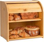 Large Bamboo Bread Box Storage Organizer thumbnail