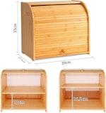 Large Bamboo Bread Box Storage Organizer alternate 1
