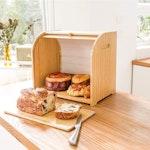 Large Bamboo Bread Box Storage Organizer alternate 7