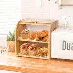 Large Bamboo Bread Box Storage Organizer alternate 8