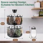 Rotating Spice Rack Organizer with 16 Glass Jars alternate 1