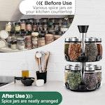 Rotating Spice Rack Organizer with 16 Glass Jars alternate 4