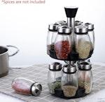 Rotating Spice Rack Organizer with 16 Glass Jars alternate 6