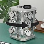 Rotating Spice Rack Organizer with 20 Glass Jars alternate 4