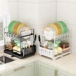 2-Tier Large Dish Drying Rack (Black) thumbnail