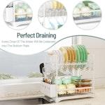 2-Tier Large Dish Drying Rack (Black) alternate 5