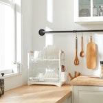 2-Tier Large Dish Drying Rack (White) alternate 2