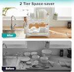 2-Tier Large Dish Drying Rack (White) alternate 4