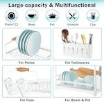 2-Tier Large Dish Drying Rack (White) alternate 6