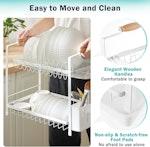 2-Tier Large Dish Drying Rack (White) alternate 8