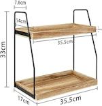 2-Tier Wooden Coffee Station Rack Organizer alternate 1