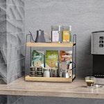 2-Tier Wooden Coffee Station Rack Organizer alternate 6