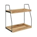 2-Tier Wooden Coffee Station Rack Organizer alternate 8