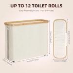Toilet Paper Storage Basket (White) alternate 2