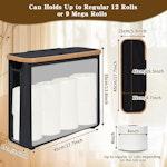 Toilet Paper Storage Basket (Black) alternate 2