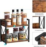 2-Tier Countertop Shelf Organizer Rustic Wood alternate 3
