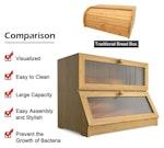 Double Layer Bamboo Bread Box alternate 7
