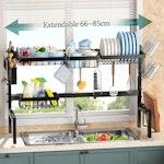 Adjustable Over the Sink Dish Drying Rack alternate 2