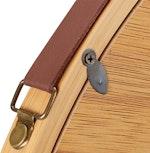 Bamboo Wall Mirror with Leather Strap alternate 5