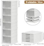 6-Tier Stackable Shoe Storage Box Organizer alternate 3