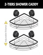 2 Pack Round Corner Shower Caddy Shelf alternate 1