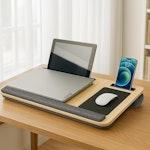 Oversized Portable Lap Desk with Cushion (Black) alternate 2
