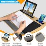 Oversized Portable Lap Desk with Cushion (Black) alternate 4